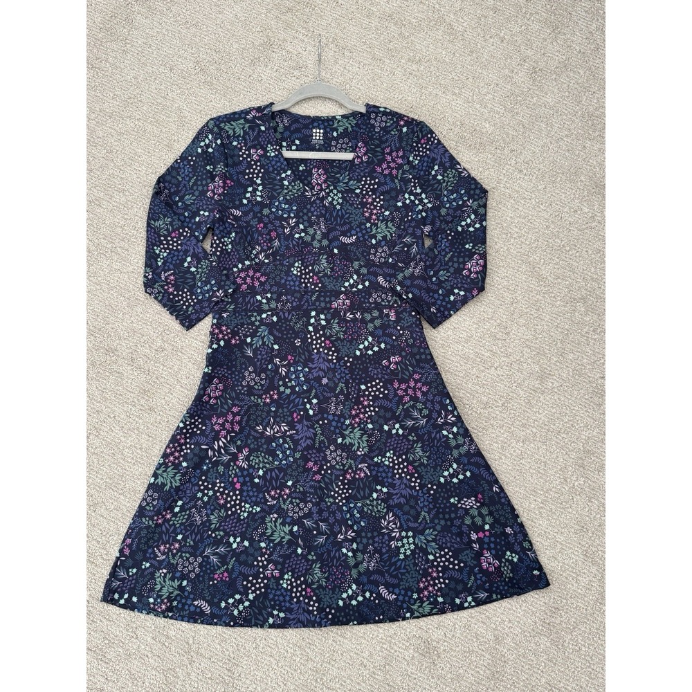 Title Nine Dream 3/4 Sleeve Dress in Wildwood botanical print Sz Small - Picture 4 of 6
